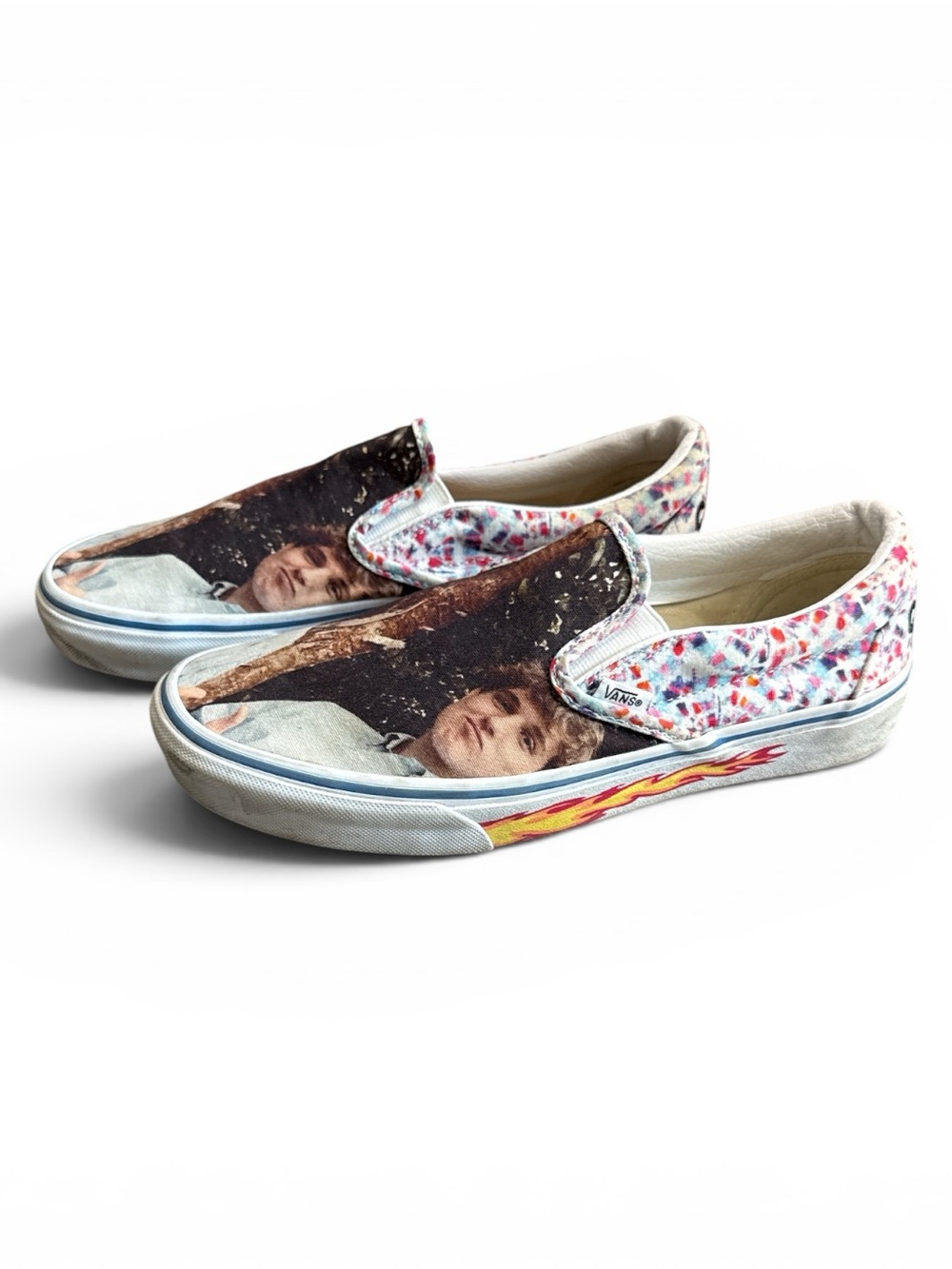 Vans Slip-On Adult Shoes with Custom Graphic and Multicolor Print